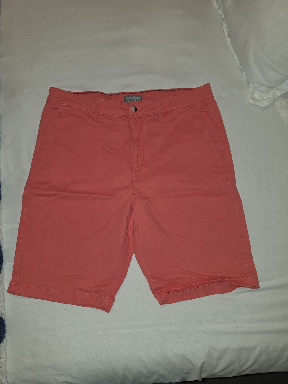 Falls Creek Men's Coral Flat Front Shorts